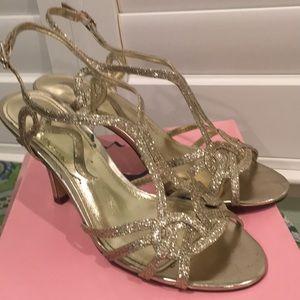 Gold Nina heels